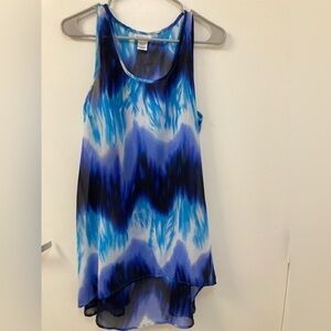 Mirror Image; Top/Tunic, Size Large Semi Sheer